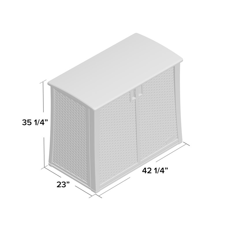 Suncast Java Outdoor Storage 97 Gallon Resin Cabinet Reviews Wayfair