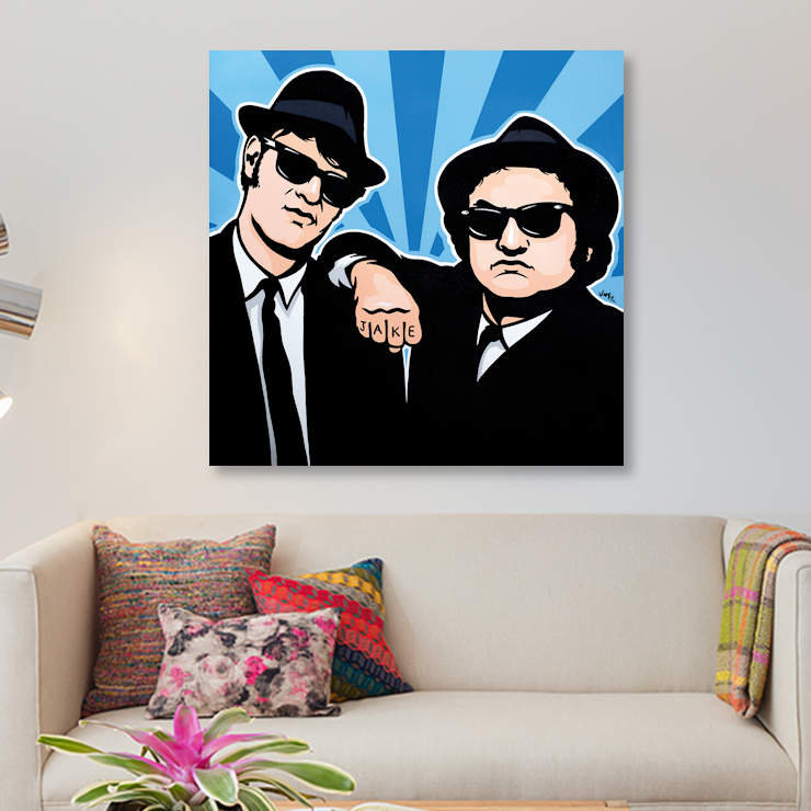 THE BLUES BROTHERS CANVAS PRINT PICTURE WALL ART HOME DECOR FREE DELIVERY