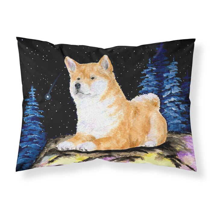 Starry Night Shiba Inu Moisture Wicking Pillowcase