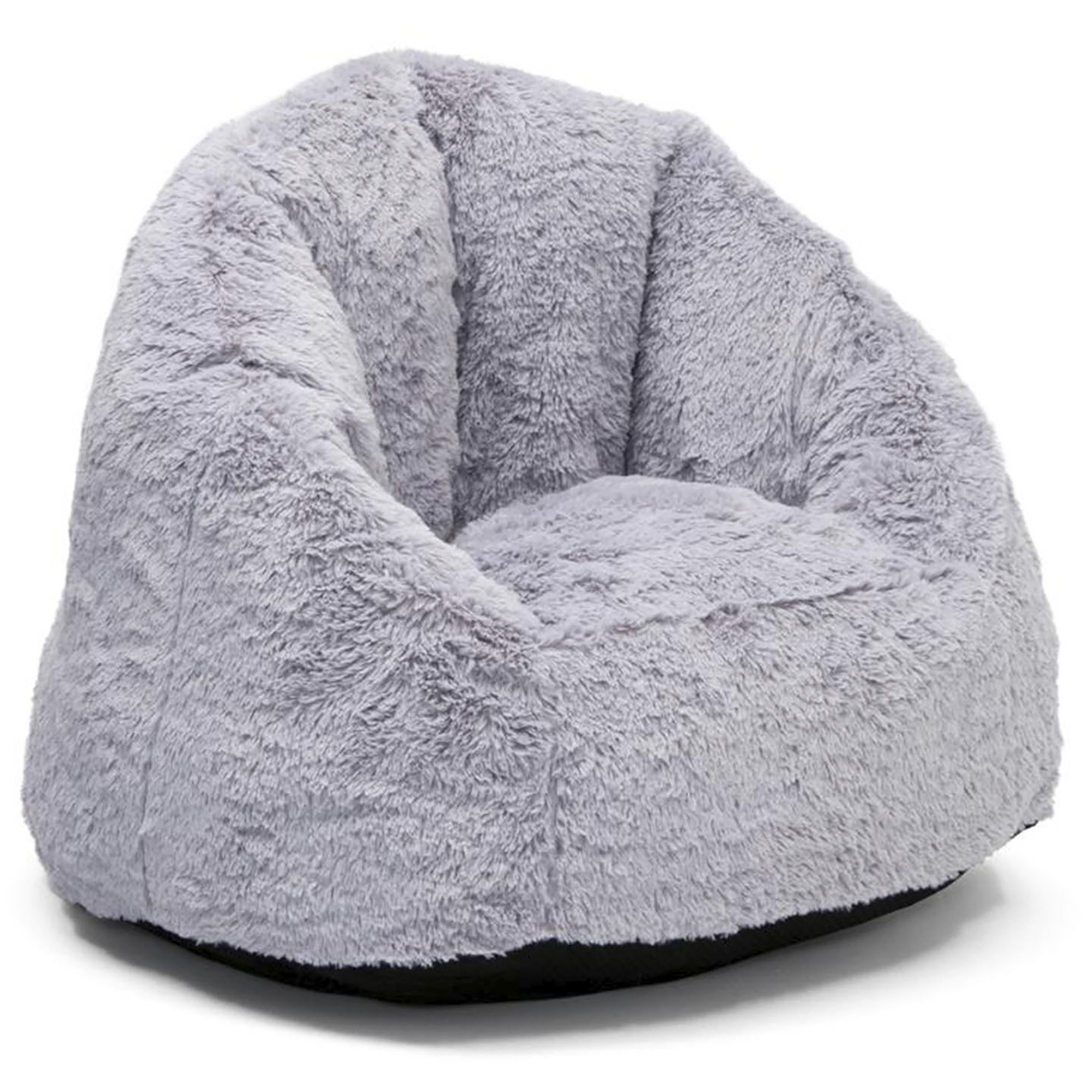 delta home adult lounge chair  fluffy foam filled chair for living rooms   dorms  better than a bean bag chair grey