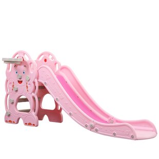 pink childrens slide