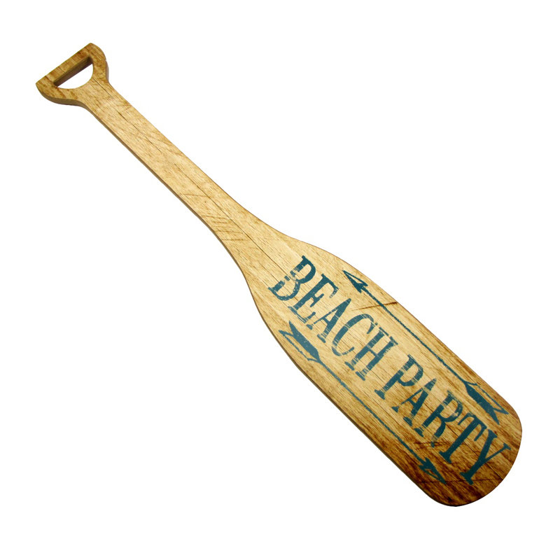 Highland Dunes Wood Beach Party Oar Wooden Boat Paddle Tiki Room Bar Pub Summer Wall Decor Wayfair