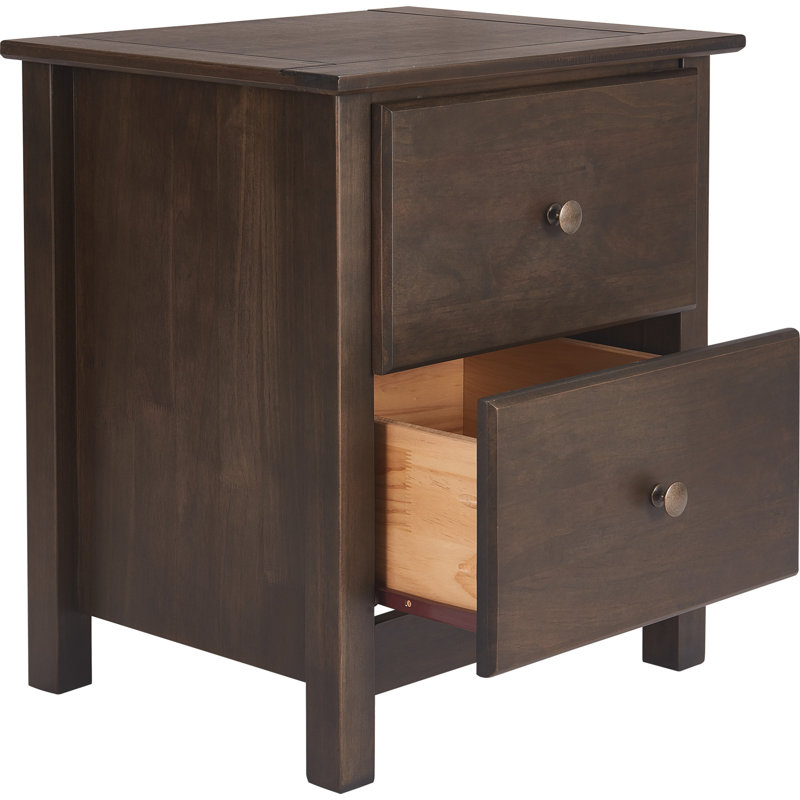 Andover Mills Dunshee Solid Wood 2 Drawer Nightstand Reviews