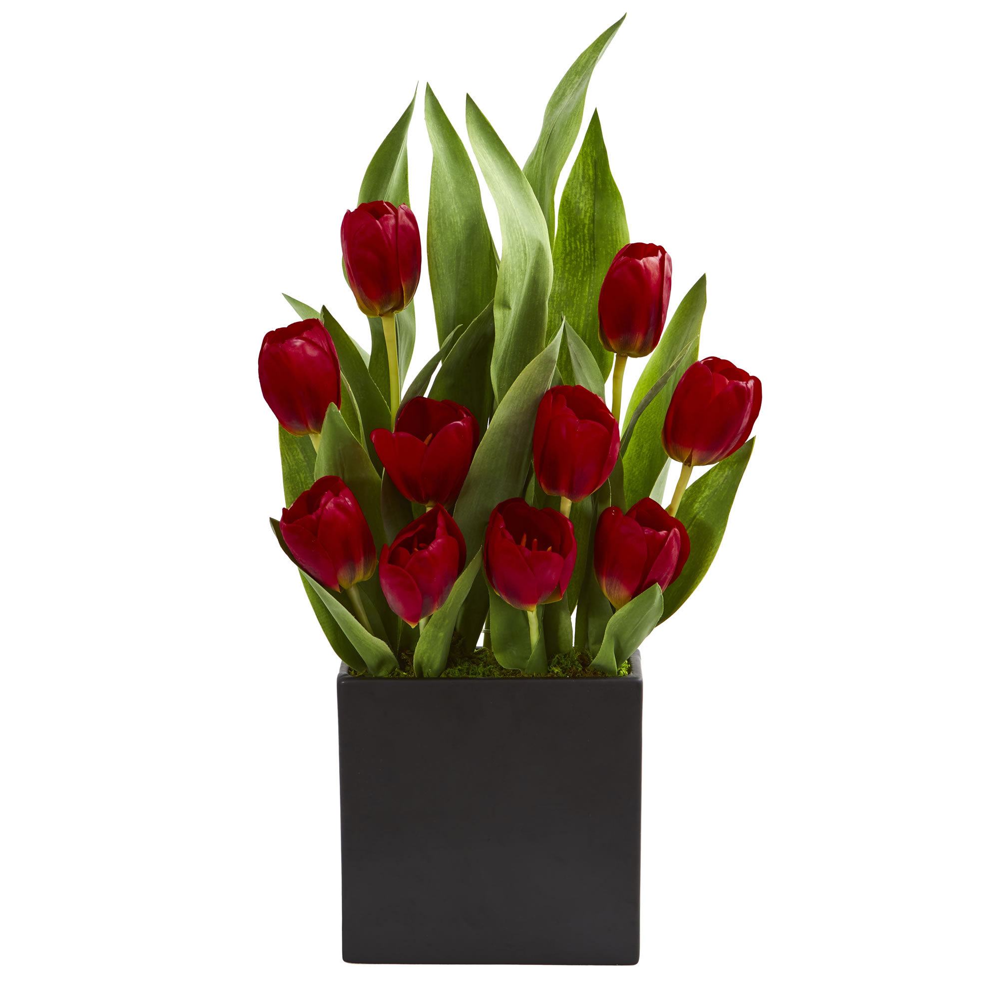 Artificial Tulips Fl Arrangement In Vase Artificial Tulips Fl Arrangement In Vase