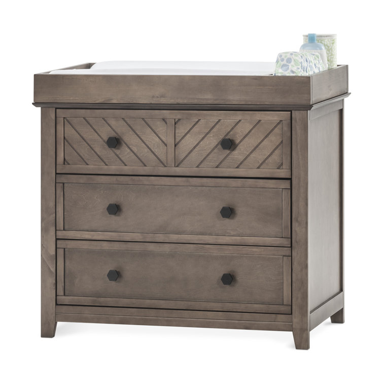rustic grey changing table