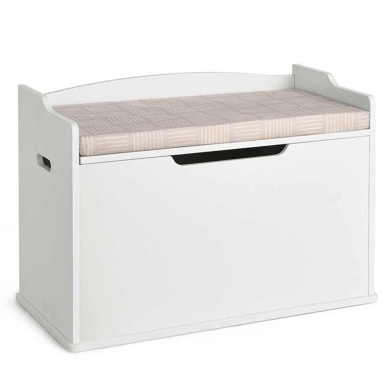 white toy storage bench