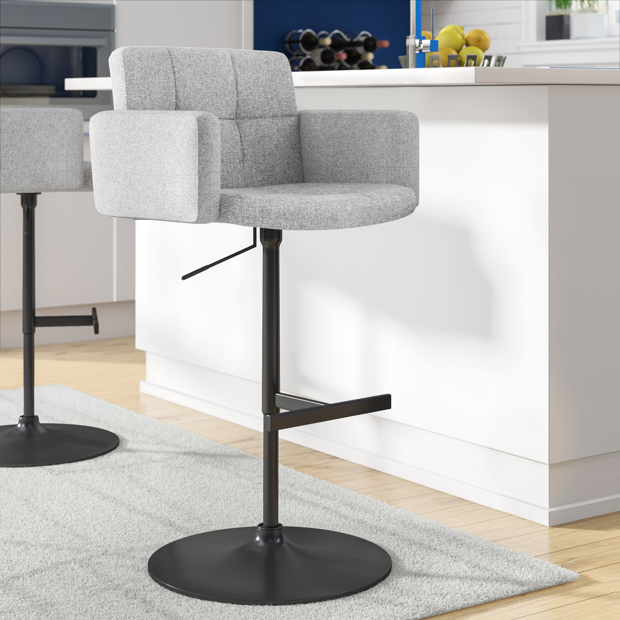 altamonte swivel adjustable height bar stool wade logan