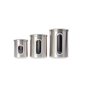 3-Piece Stainless Steel Canister Set