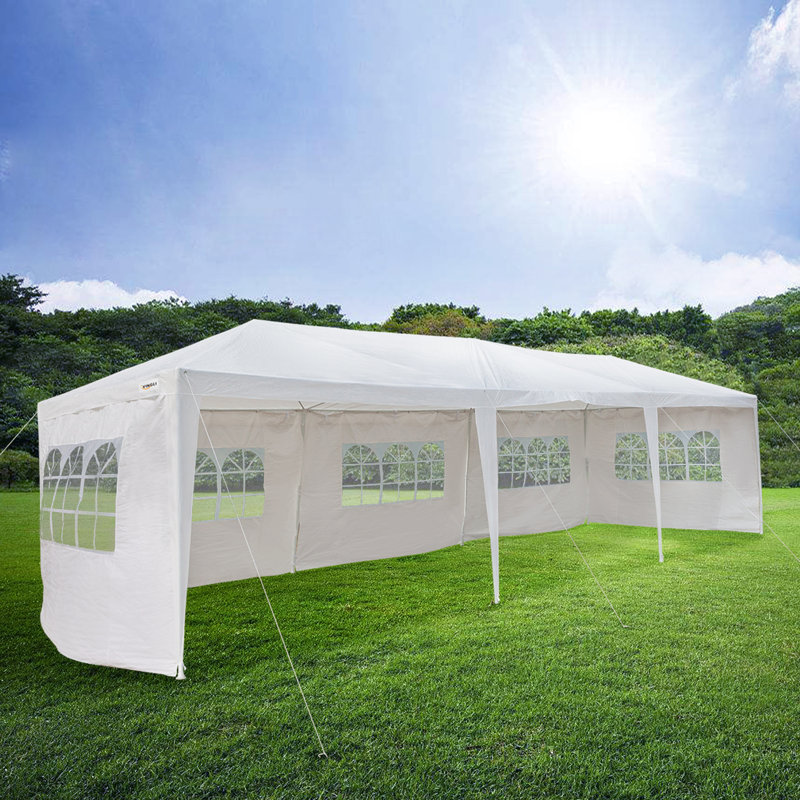 Zimtown 29 5 Ft W X 10 Ft D Steel Party Tent Wayfair