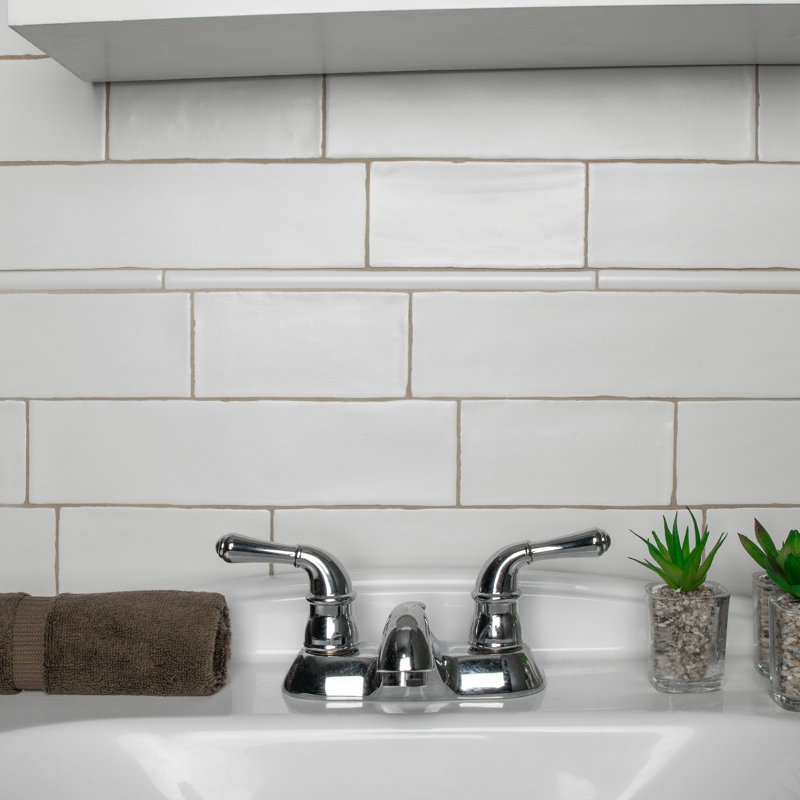 Elitetile Tivoli 3 X 6 Ceramic Subway Tile In Matte White Wayfair Tivoli 3 X 6 Ceramic Subway Tile In Matte White