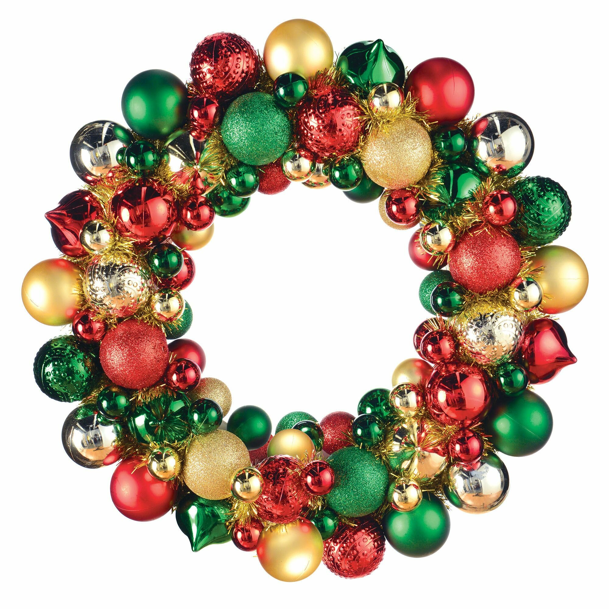 Amscan Christmas Metallic Bulb Wreath Reviews Wayfair