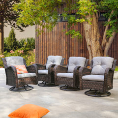 westleigh swivel patio chairs red barrel studio cushion