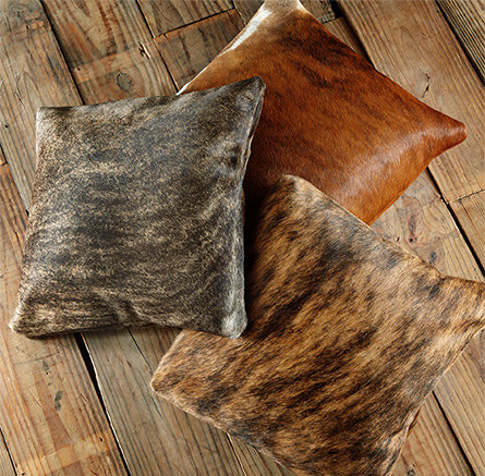 cowhide throw pillows