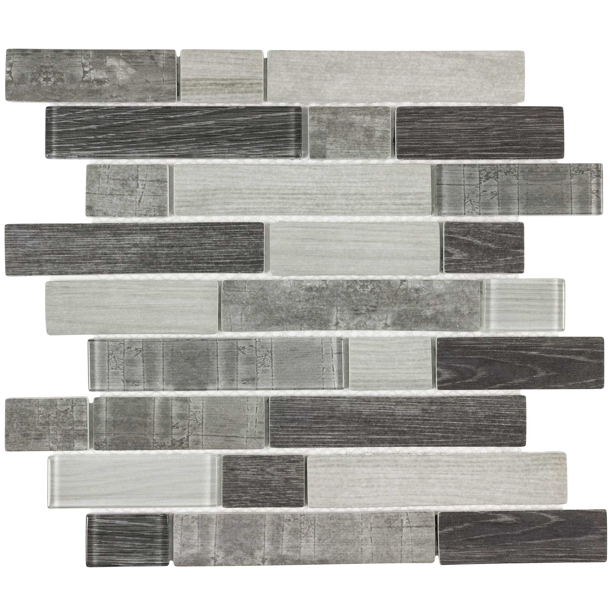 MosaicTileOutlet Linear Glass Mosaic Sheet Wall Tile & Reviews ...