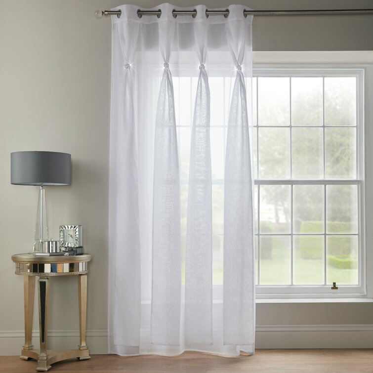 Rosdorf Park Shaelyn Eyelet Semi Sheer Curtain & Reviews | Wayfair.co.uk