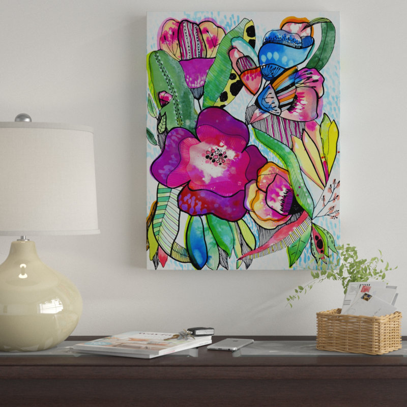 Winston Porter Flower Dream Watercolor Painting Print On Wrapped