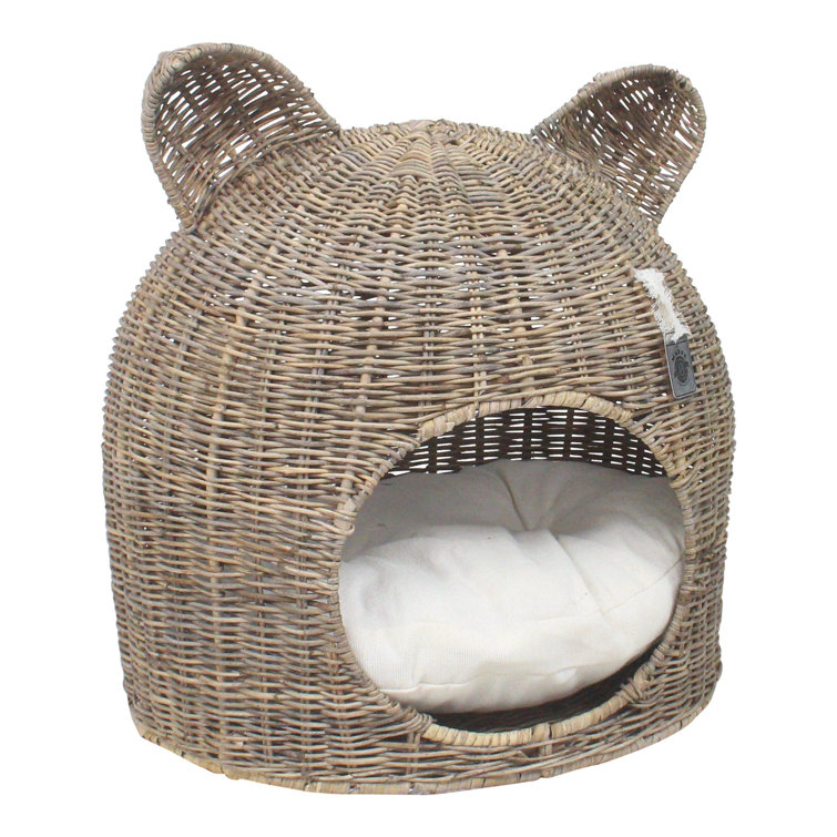 wicker cat bed