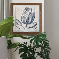 Besler Leaves in Indigo I Canvas Art Print