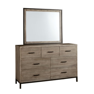 Go to store & view more images Gracie Oaks Lipsey 7 Drawer Double Dresser with Mirror