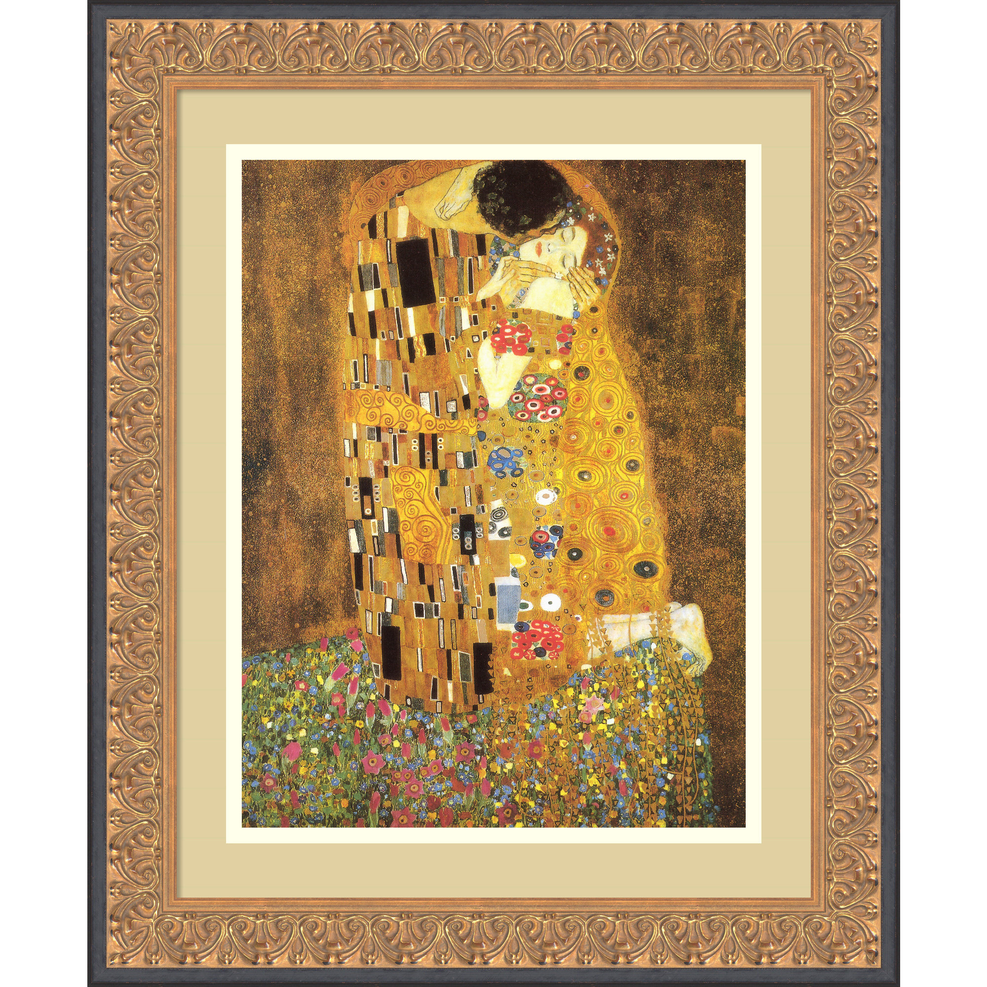 Gustav Klimt Orange Dress Vintage Fine Art Print