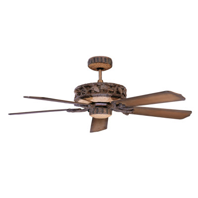 52 Alarcon 5 Blade Outdoor Ceiling Fan Loon Peak