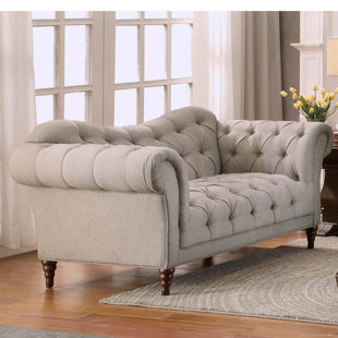 Go to store & view more images Rosdorf Park Alicia Button Tufted Loveseat