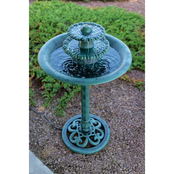 Comfy Hour 12 Blue Metal Art Peacock Tabletop Water Fountain