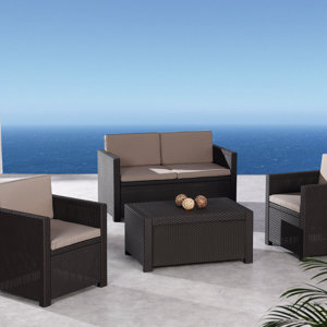 4-tlg. Loungegruppen-Set Menorca mit Kissen von ..