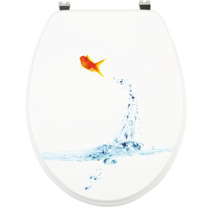 WC-Sitz Goldfisch Rund von Sanwood
