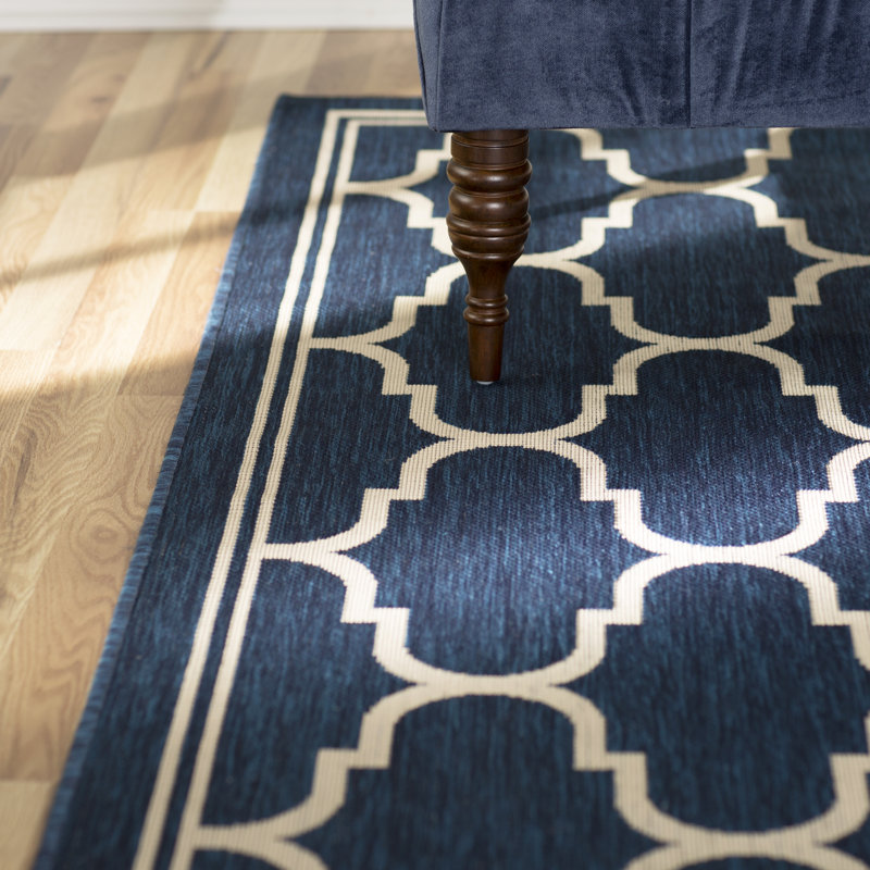 Rockbridge Navy/Beige Indoor/Outdoor Area Rug