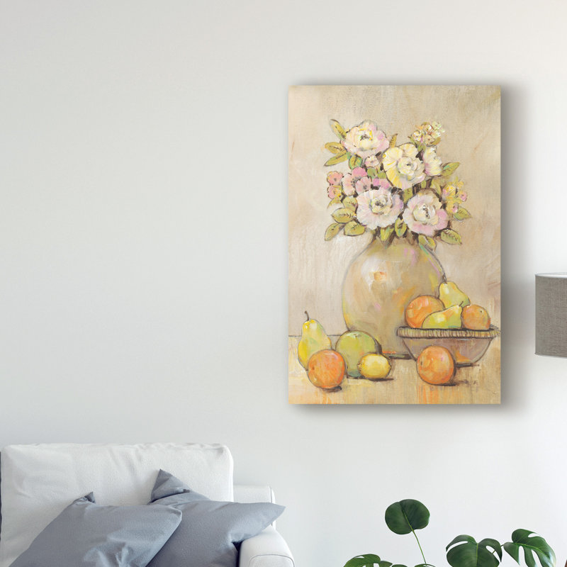 Charlton Home Still Life Study Flowers And Fruit Ii Acrylic