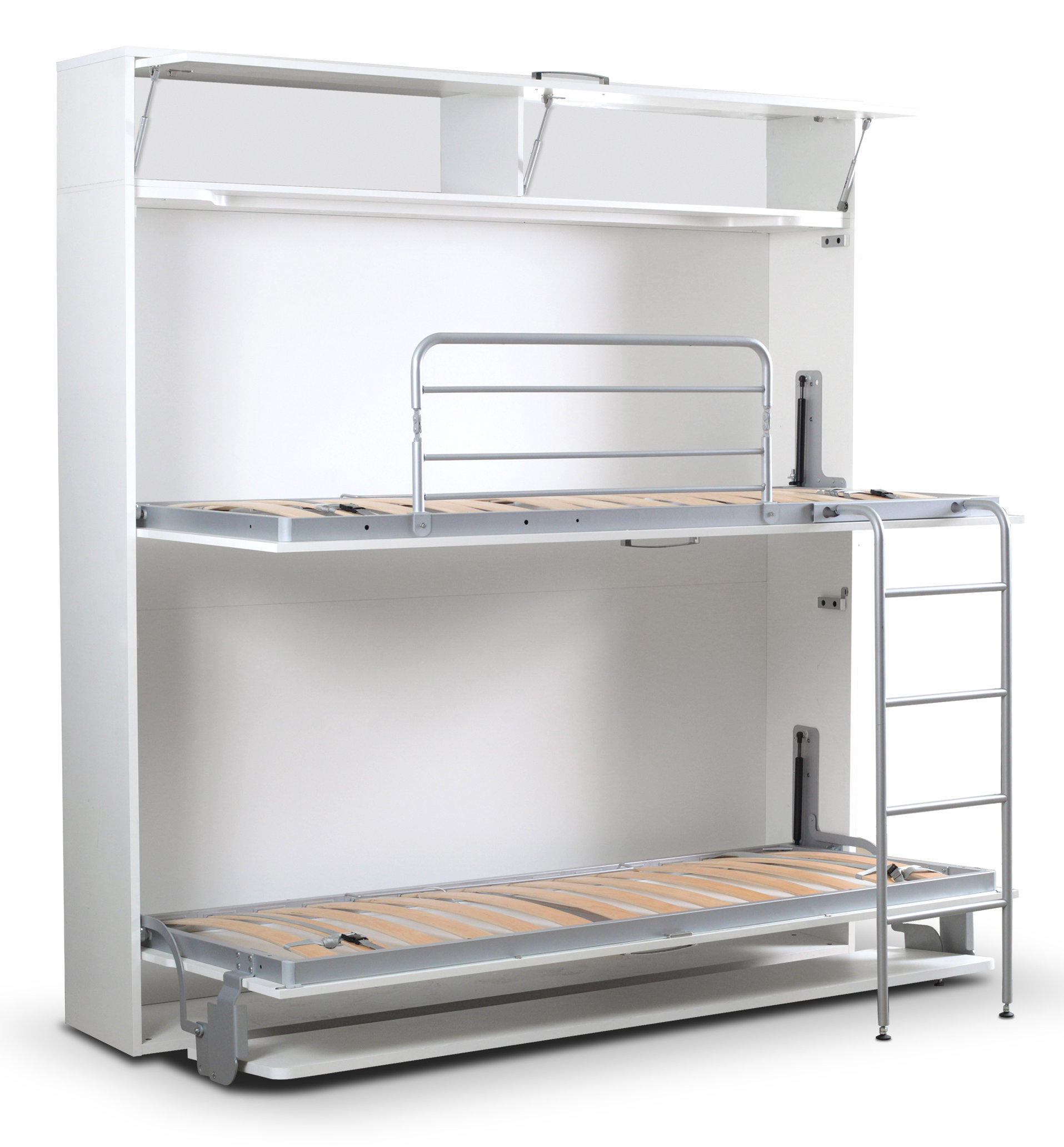 Alwyn Home Corey Bunk Twin Murphy Bed With Mattress Wayfair Alwyn Home Corey Bunk Twin Murphy Bed With Mattress Wayfair