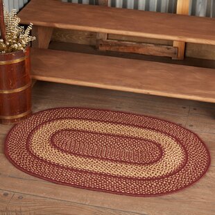 COUNTRY PRIMITIVE RUSTIC OVAL STAIR TREAD JUTE RUG VHC BRANDS ~ PATRIOT NAVY