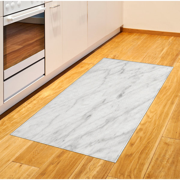 East Urban Home Marble Gray Area Rug Wayfair