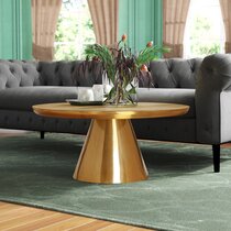 Gold Pedestal Coffee Tables You Ll Love In 2021 Wayfair