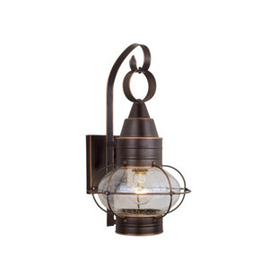 Go to store & view more images Caicos 1-Light Outdoor Wall Lantern by Beachcrest Home