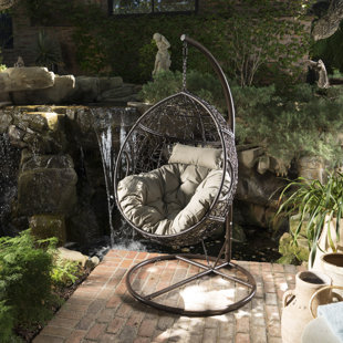 Go to store & view more images Trent Austin Design Dawson Outdoor Basket Swing Chair with Stand