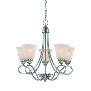Go to store & view more images Ellis 5-Light Shaded Chandelier by Charlton Home