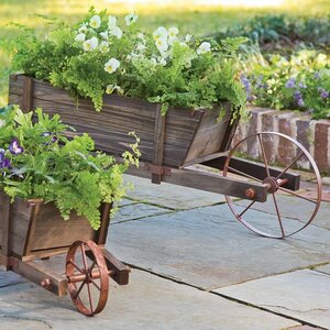 Wood Wheelbarrow Planter