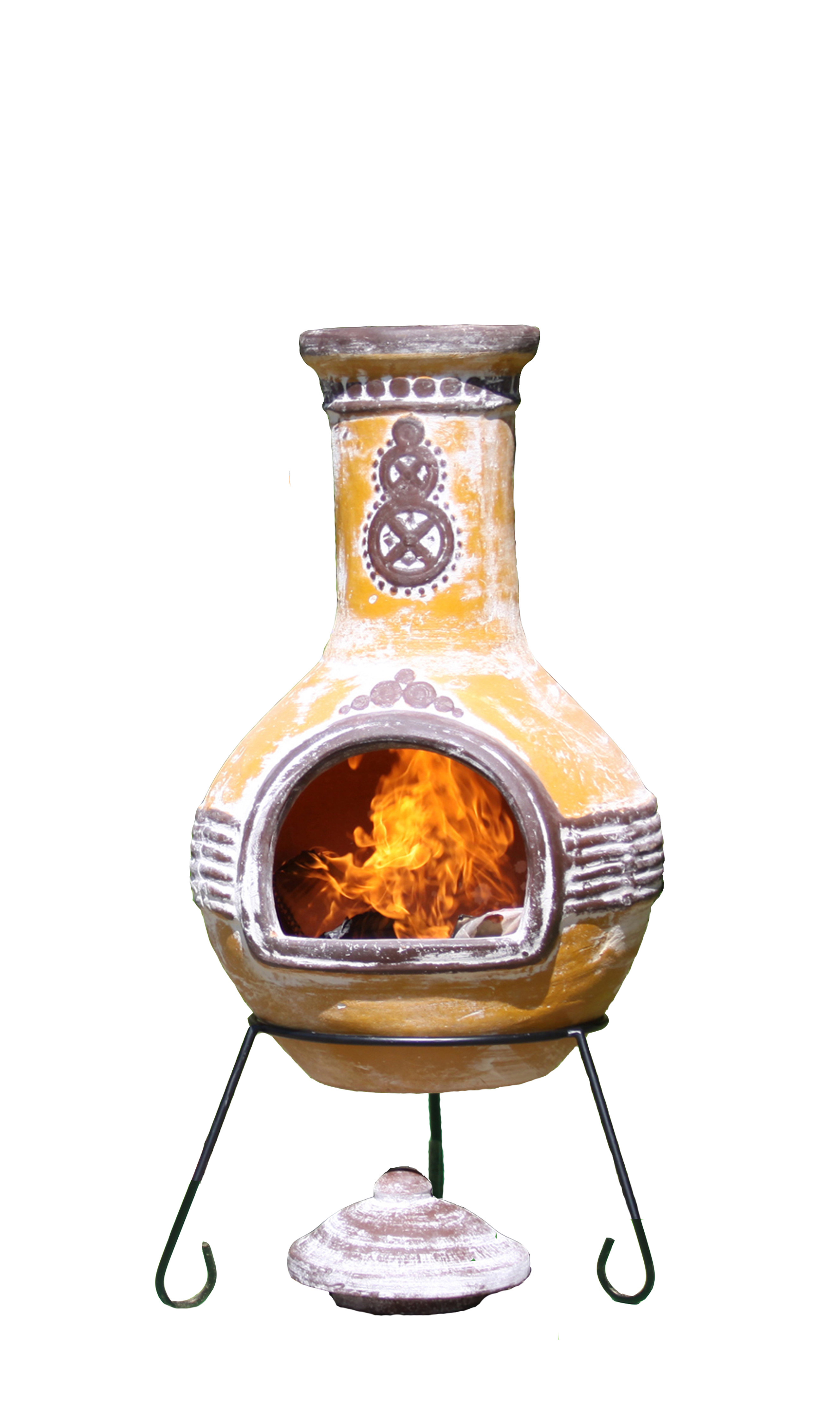 Bloomsbury Market Harward Clay Wood Burning Chiminea Reviews