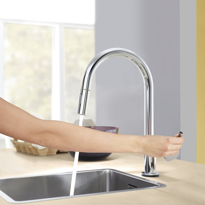 Grohe Minta Pull Out Touch Single Handle Kitchen Faucet Wayfair Ca