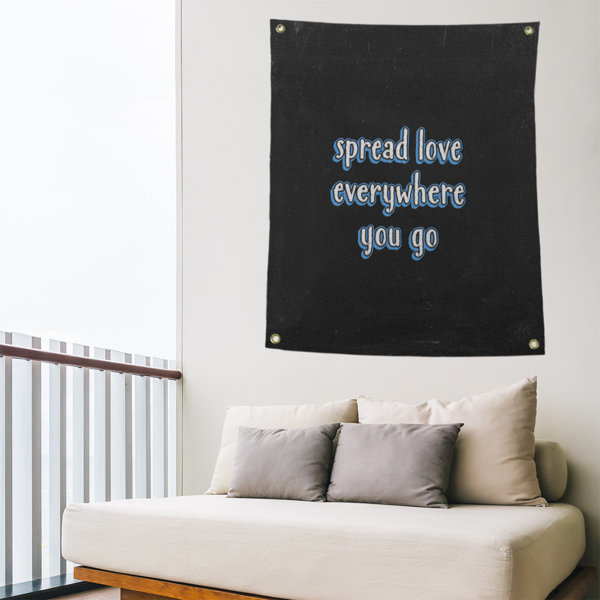 East Urban Home Polyester Spread Love Quote Chalkboard Tapestry Wayfair