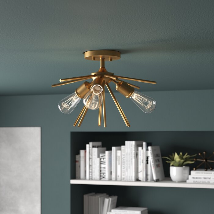 Berryhill 3 Light Semi Flush Mount