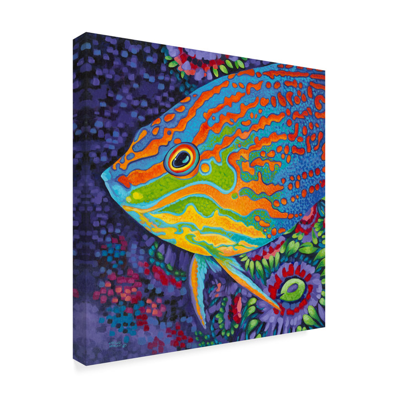 Bay Isle Home Brilliant Tropical Fish I Acrylic Painting Print