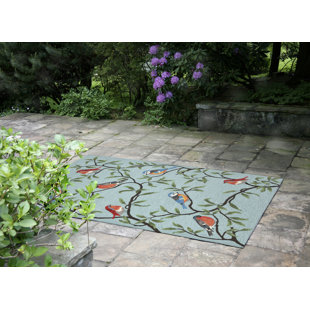 Haverstraw Hand-Tufted Blue Indoor/Outdoor Area Rug Andover Mills Fashion and beautiful backpack