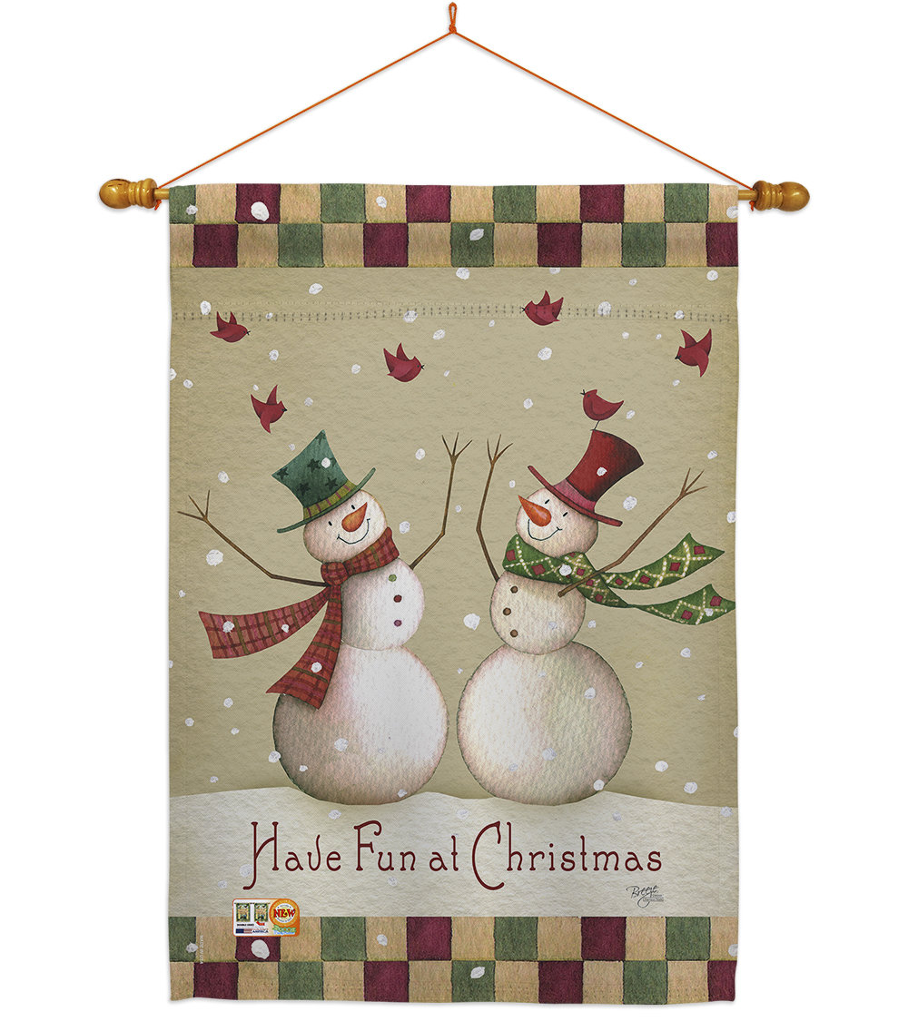 Breeze Decor Have Fun At Christmas 2 Sided Polyester 40 X 28 In Flag Set Wayfair