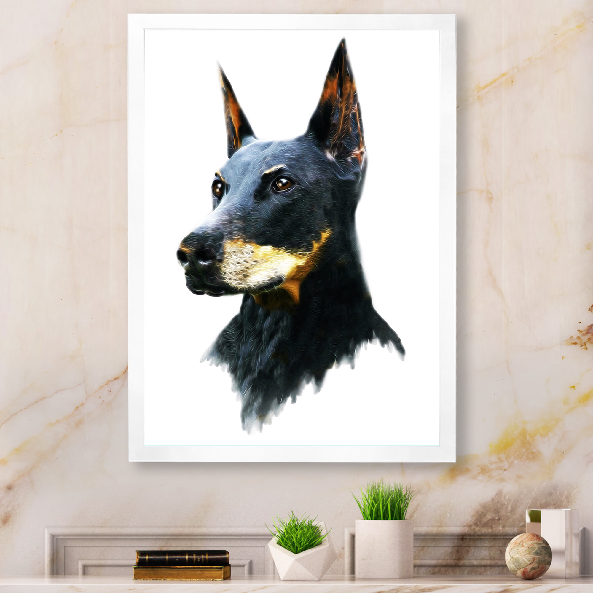 Winston Porter Cartoon Guard Dog Doberman Cartoon Guard Dog Doberman