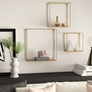 Gold Wall Shelving