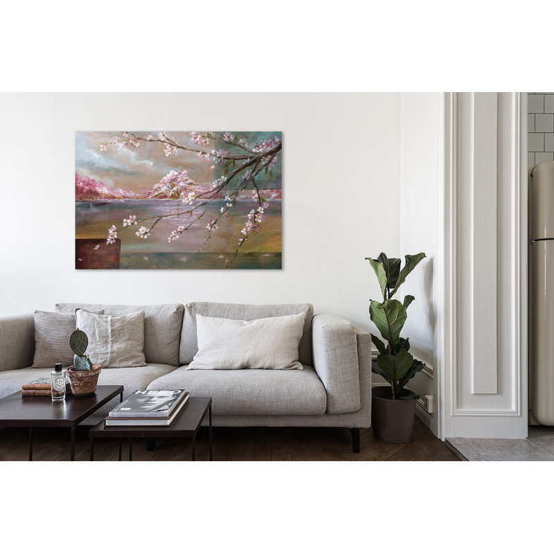Ophelia Co Sakura Cherry Blossom Acrylic Painting Print On