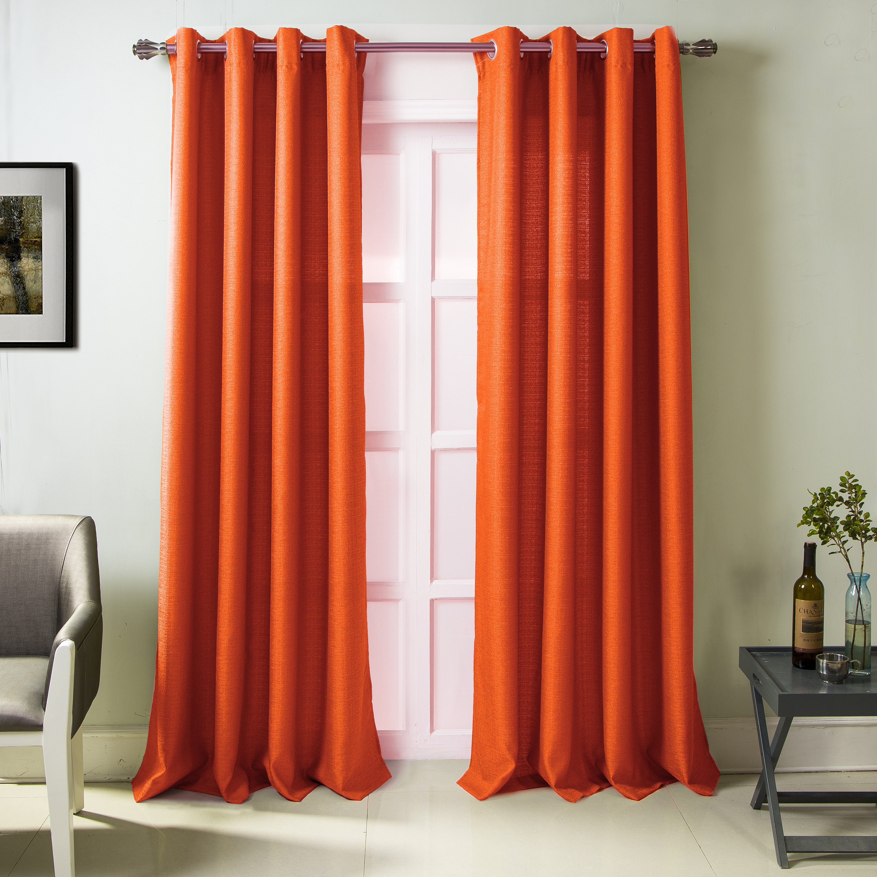 Bay Isle Home Stanek Textured Solid Semi Sheer Grommet Single Bay Isle Home Stanek Textured Solid